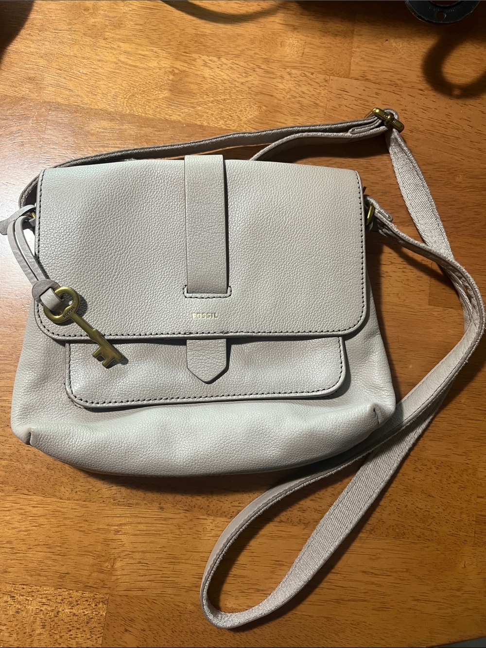 Fossil Women's Crossbody Bag in Light Beige